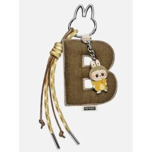 Pop Mart MONSTERS LABUBU Pin for Love Keychain Pendant, LETTER B Bag Charm, NEW